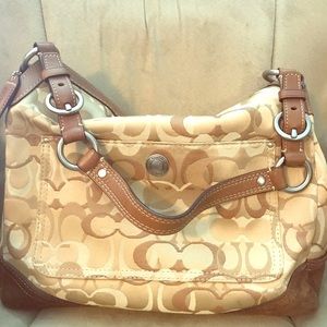 Authentic Coach Chelsea Optic Signature Hobo